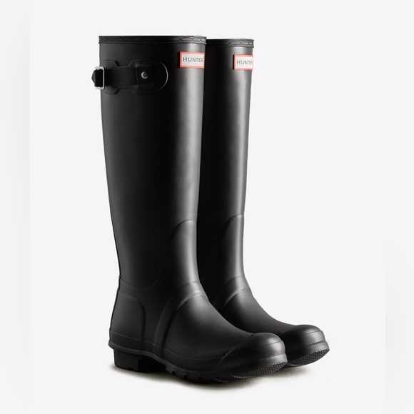 Hunter Original Tall Matte Black Waterproof Rain Boots - Picture 3 of 16